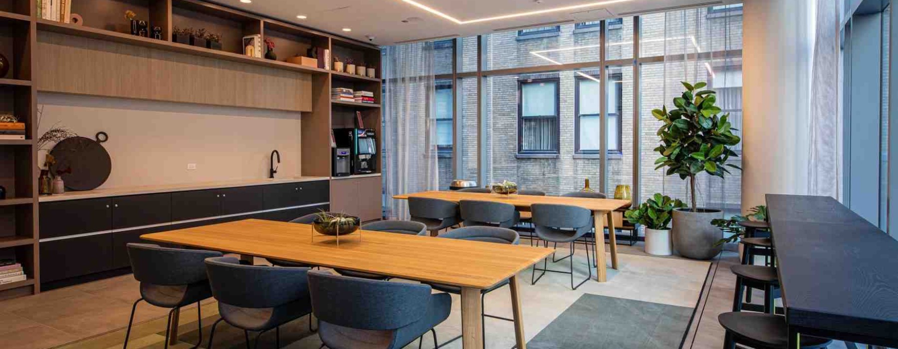 apartments with coworking space modern interior natural light
